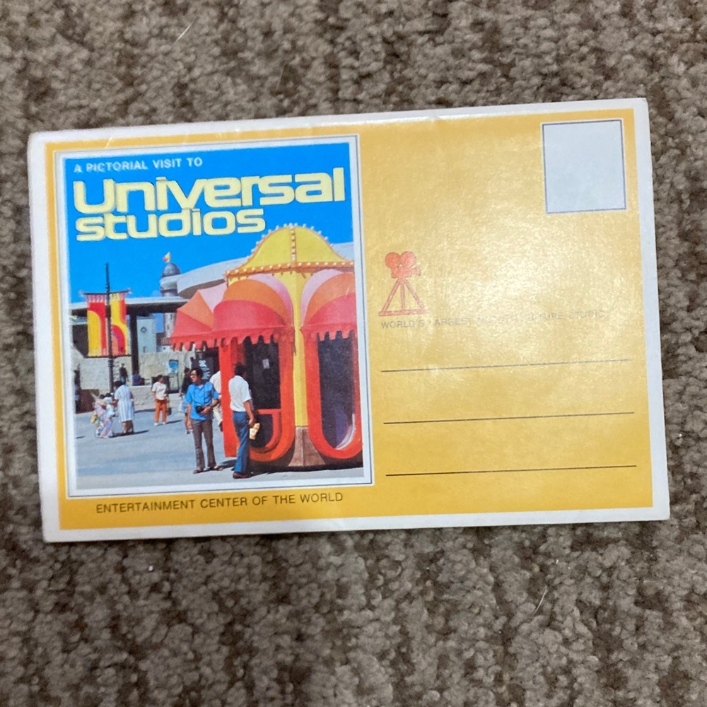 Vintage Universal Studios Postcard booklet from 1970s.